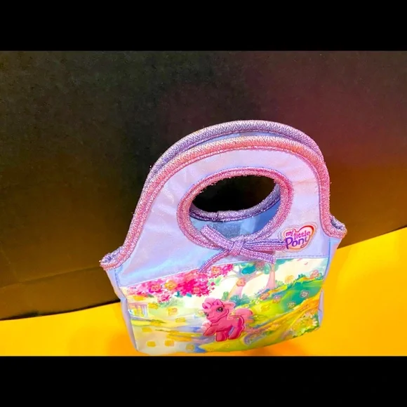 MY LITTLE PONY NWOT VINTAGE 2004 MINI HAND BAG EMBOSSED, SEQUINS, LAVENDER - Picture 10 of 15